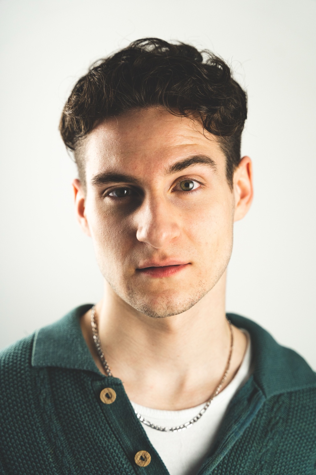 Original licensed stock portrait before a buzz cut preview